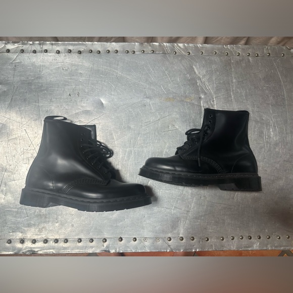 Dr martens black boots women’s 10 1460 mono - Picture 3 of 5